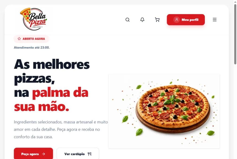 Nexus Ecommerce em uma interface responsiva de tablet