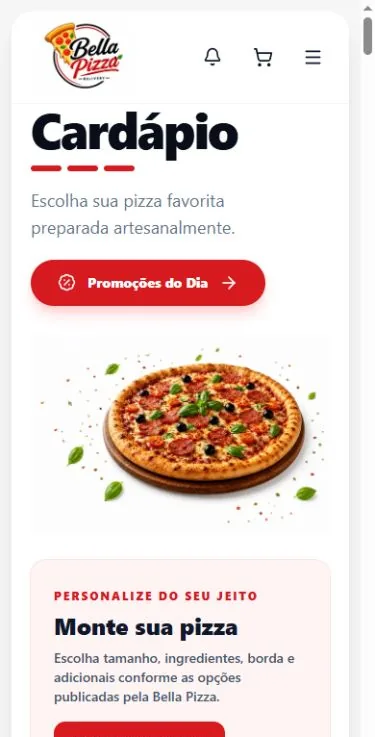 Nexus Ecommerce em uma interface responsiva de smartphone